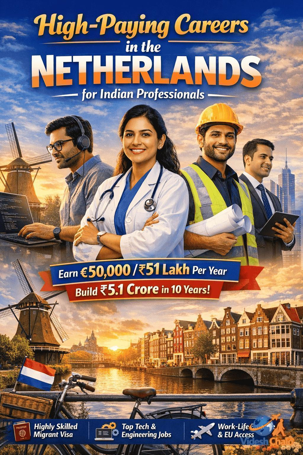 Netherlands Work Visa 2026: Simple Pathway for Indian Skilled Professionals