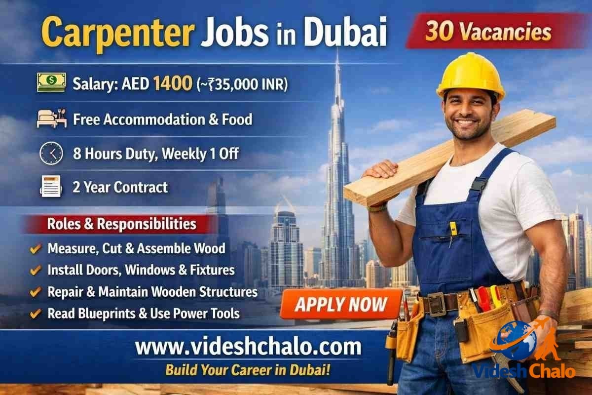 Carpenter Jobs in Dubai 30 Vacancies