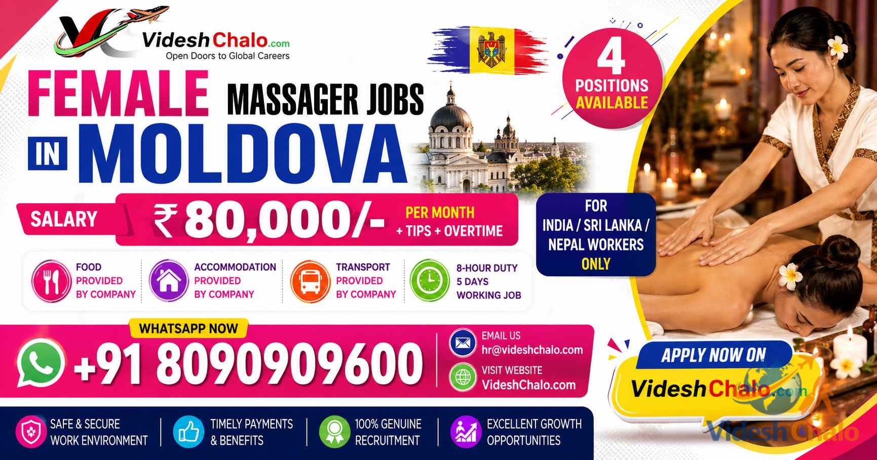 Female Massager Jobs in Moldova