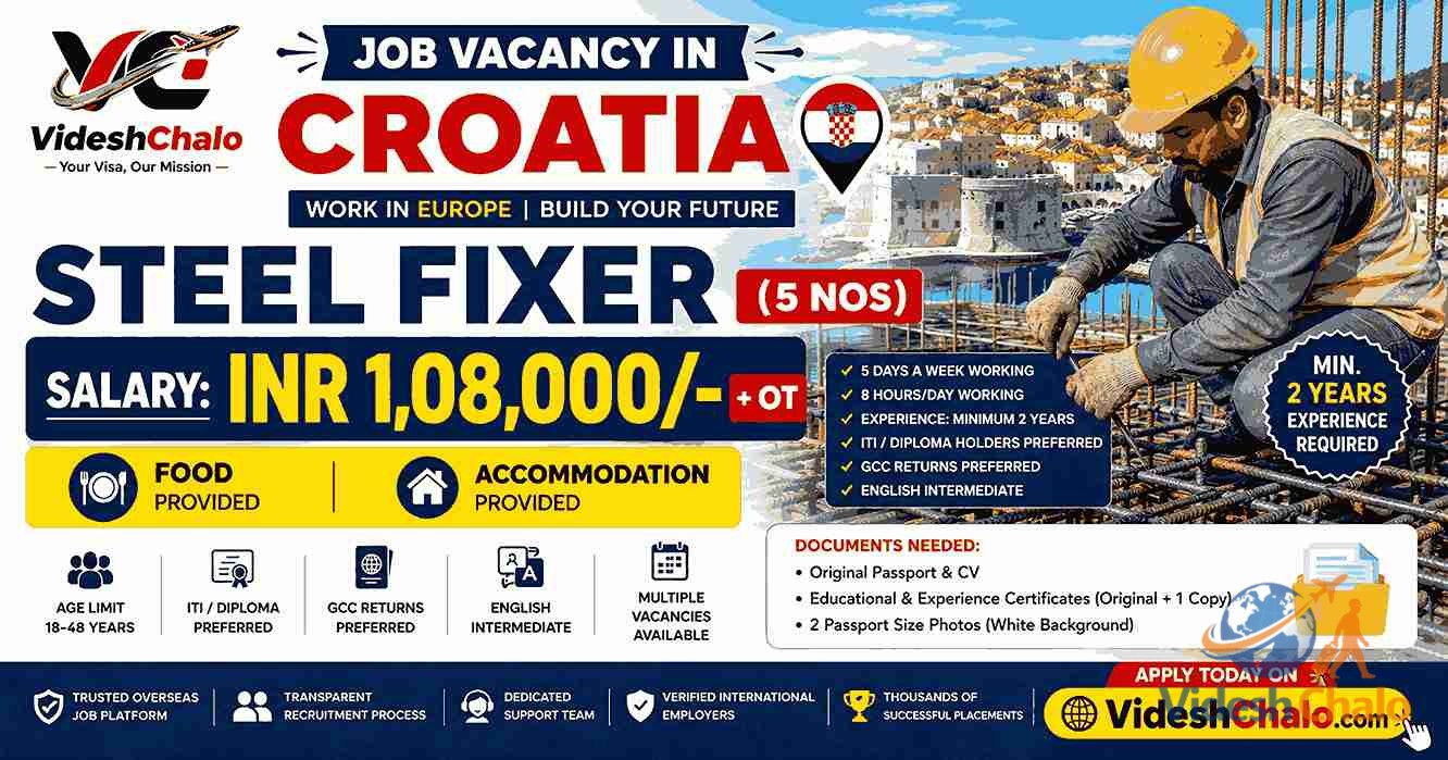 Steel Fixers Job in Croatia