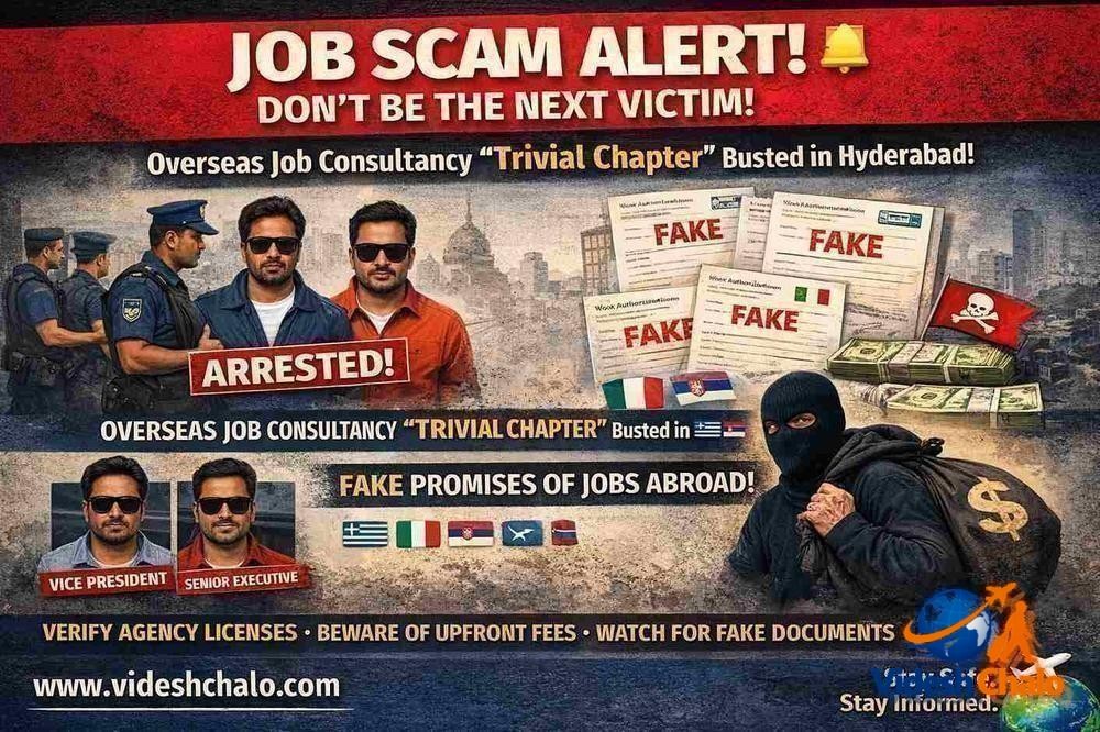 Hyderabad Job Fraud: Trivial Chapter Employees Arrested for Fake Europe Work Permits